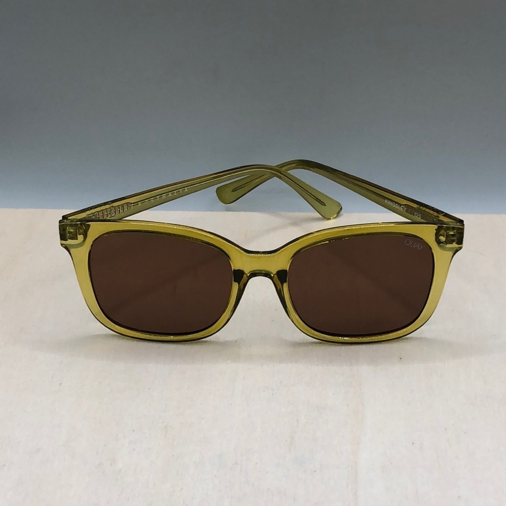 Quay Australia Kingsley Sunglasses Unisex Olive Brown